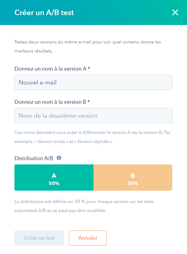 Nouveautés Hubspot - AB testing email automatisé