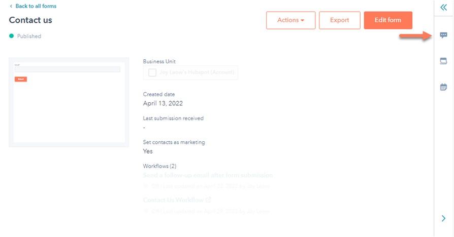 Nouveautés Hubspot - ajout commentaires Hub Marketing