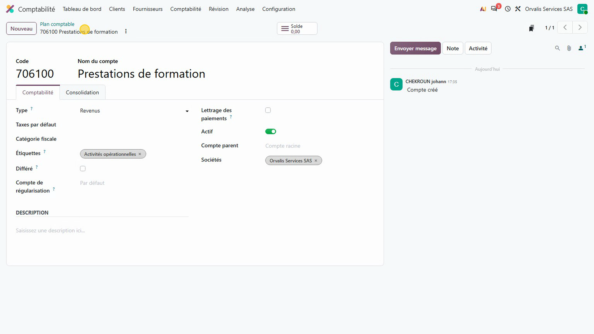 Partager un compte entre plusieurs sociétés dans Odoo